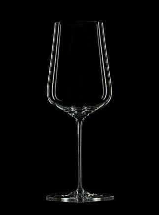 Zalto Universal crystal wine glass on black background