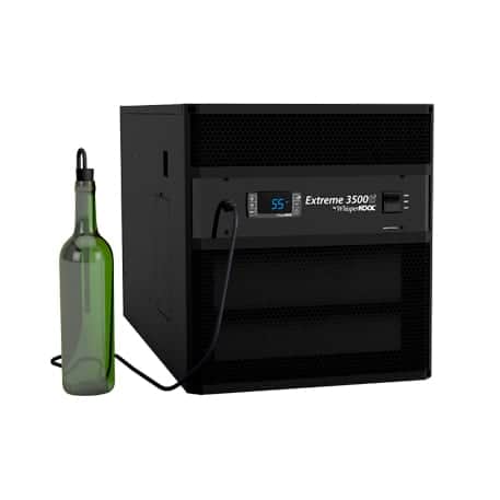WhisperKOOL Extreme 3500ti cooling unit with wine bottle sensor, angled studio shot