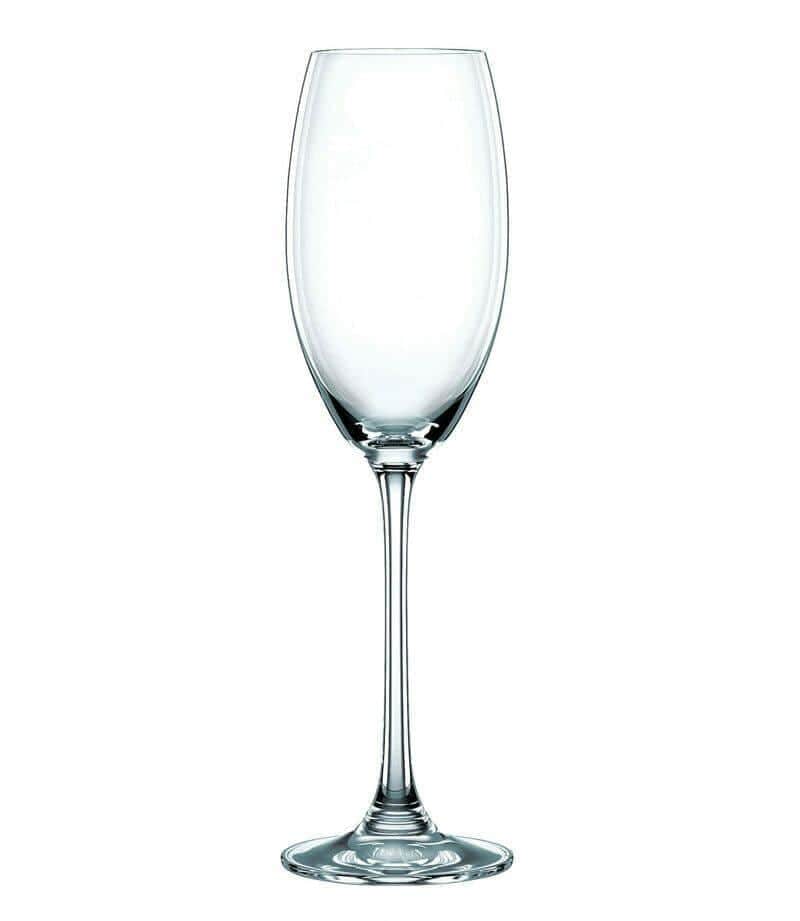 Nachtmann Vivendi crystal champagne flute on white background