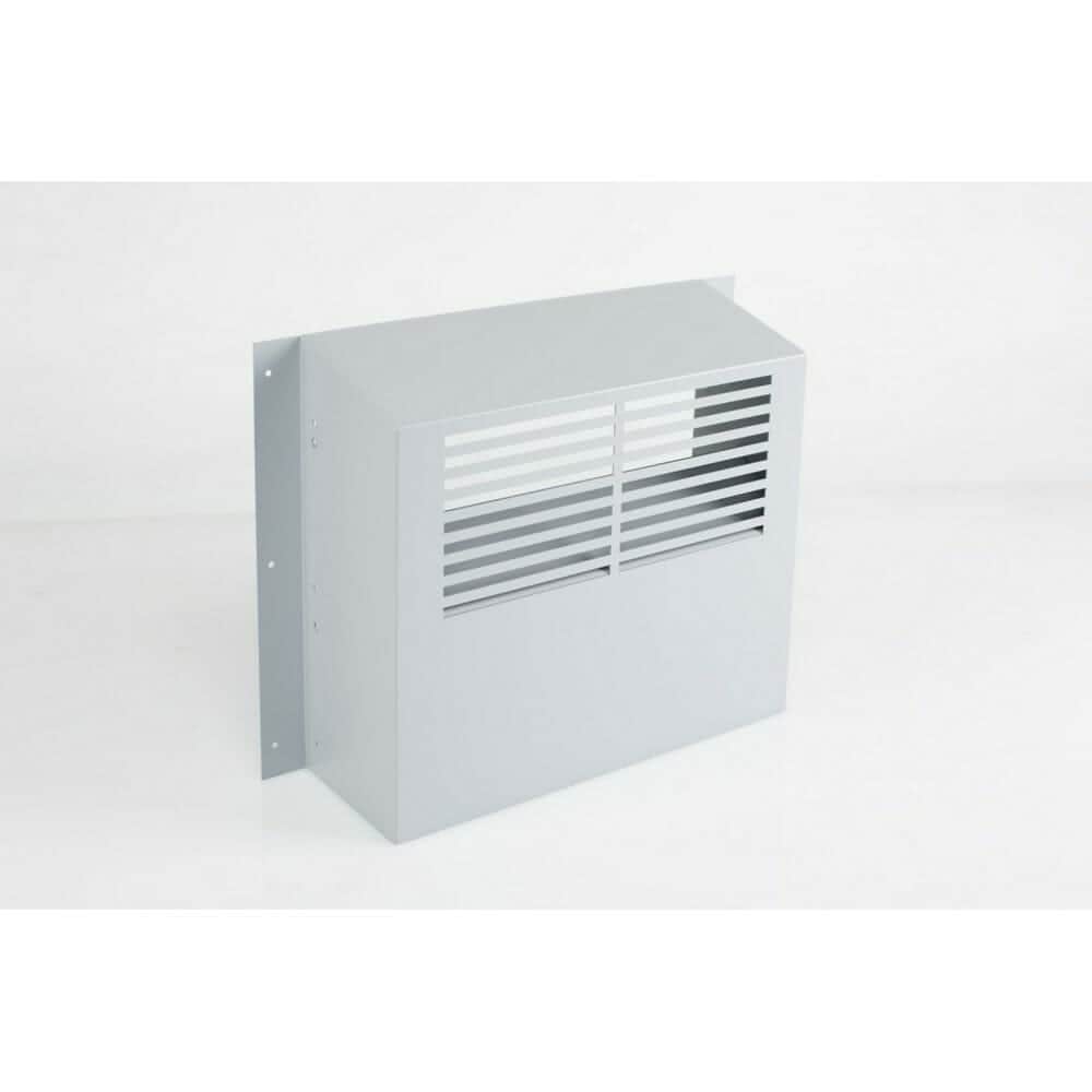 Compact wine cellar cooling unit exterior grille housing