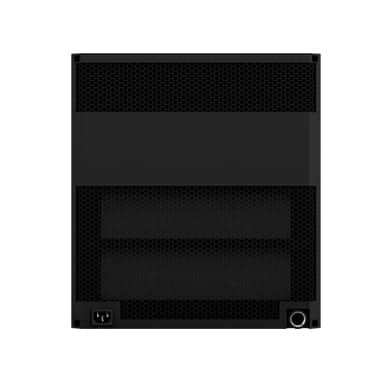 Back panel of the WhisperKOOL Extreme 5000ti with mesh vent and power socket