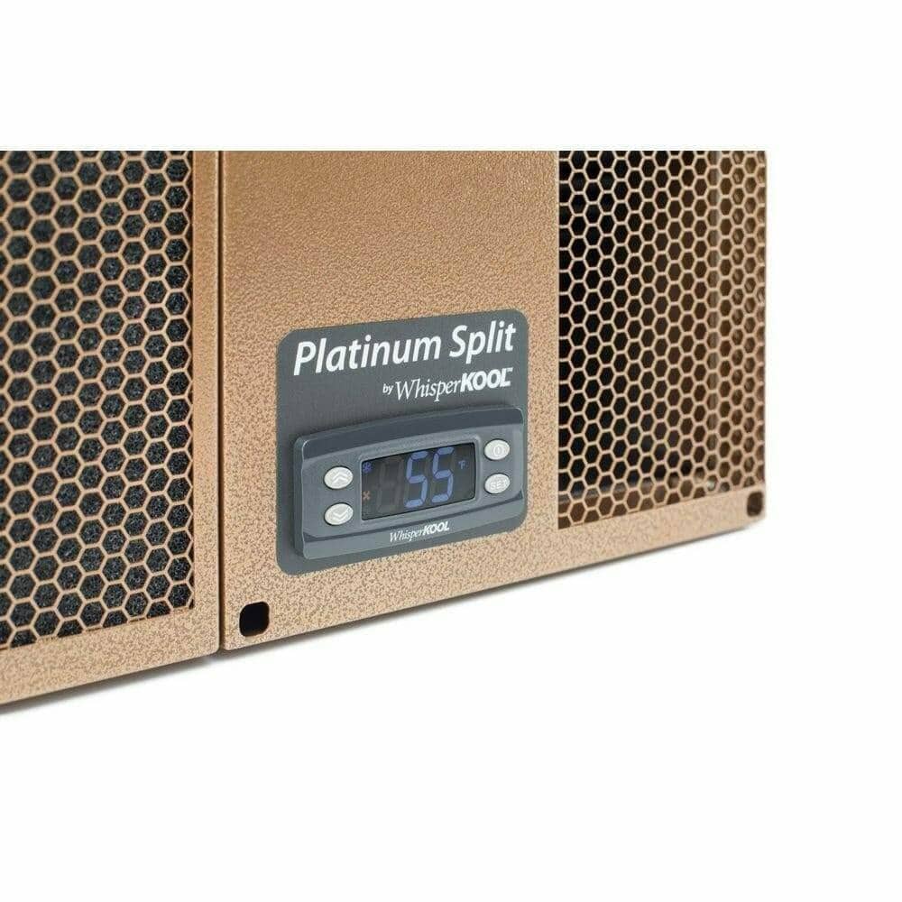 WhisperKOOL Platinum Split cooling unit, close-up of control panel corner