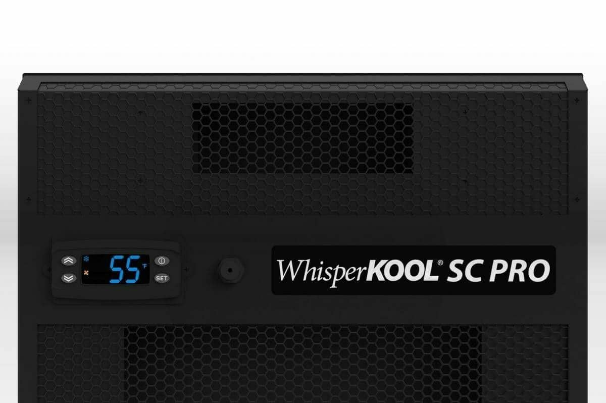 Close-up of the WhisperKOOL SC PRO digital controller display