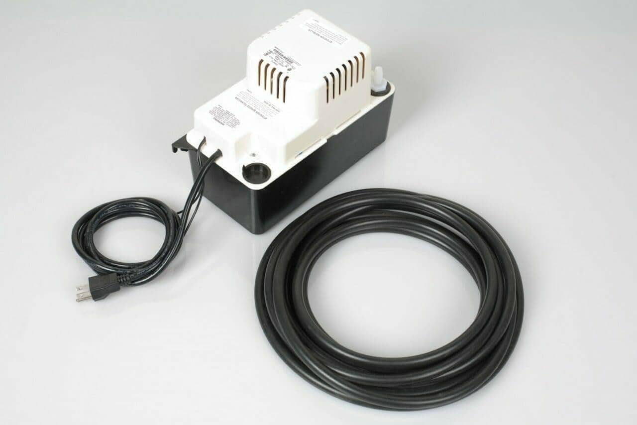 WhisperKOOL condensate pump kit with power cord and coiled hose