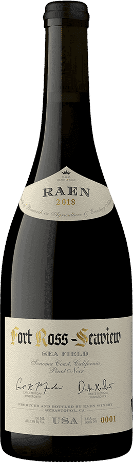 Raen Fort Ross-Seaview Sea Field pinot noir 2018 bottle label