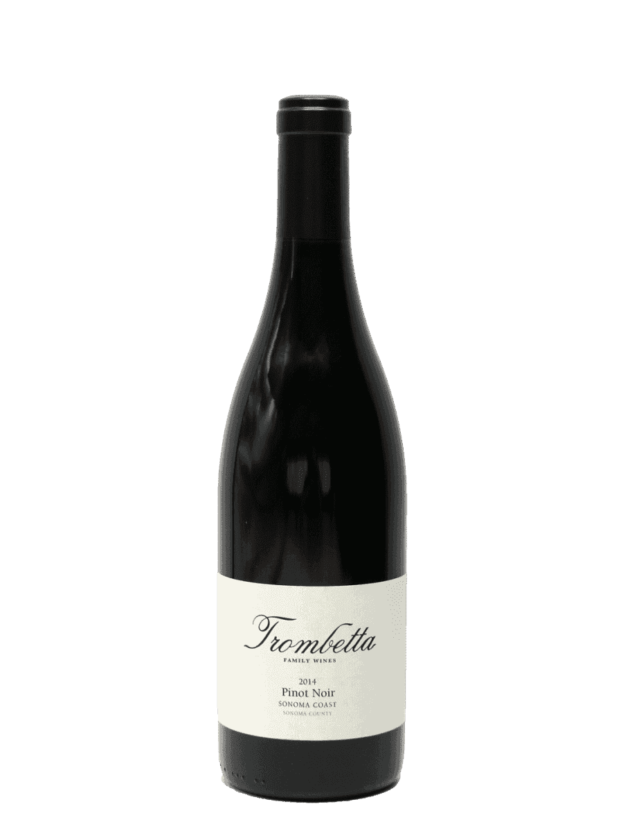 Trombetta 2017 Sonoma Coast Pinot Noir bottle on white background