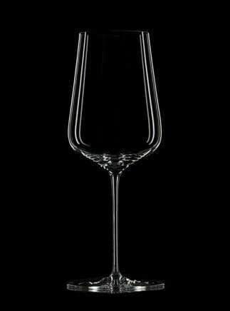 Zalto Universal crystal wine glass on black background