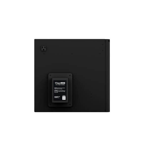 WhisperKOOL Platinum Split rear panel showing power outlet and mounting holes, matte black