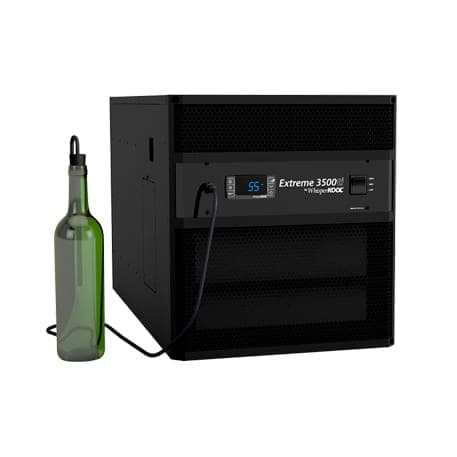 WhisperKOOL Extreme 3500ti cooling unit with wine bottle sensor, angled studio shot