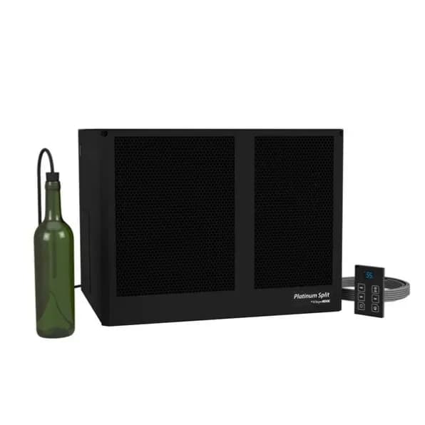 WhisperKOOL Platinum Split 4000 wall-mounted unit with remote controller, studio shot