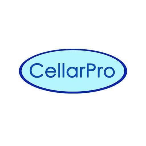 CellarPro wordmark logo inside a blue oval outline