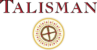 Talisman wordmark logo with sun medallion icon