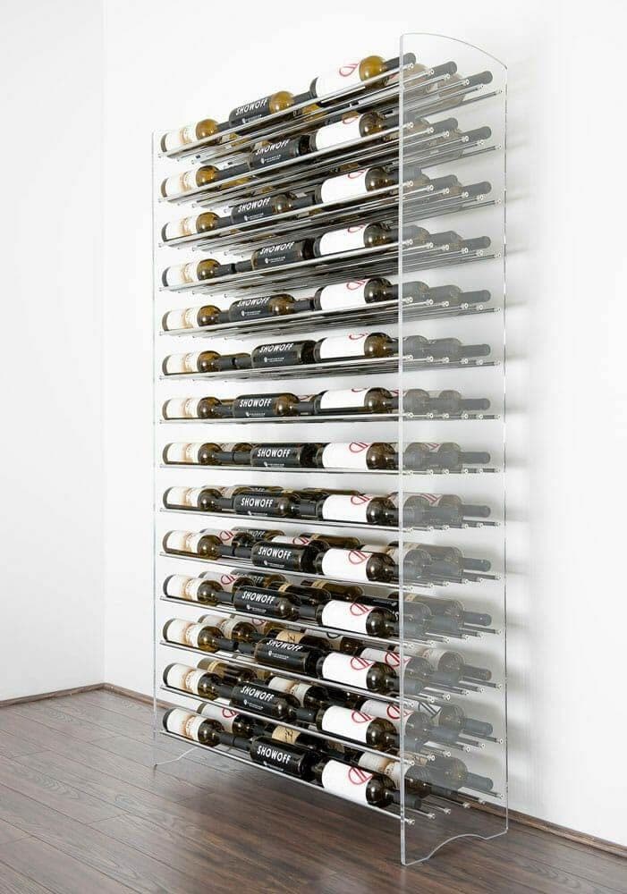 Evolution Series 6 freestanding wine rack loaded with wine bottles