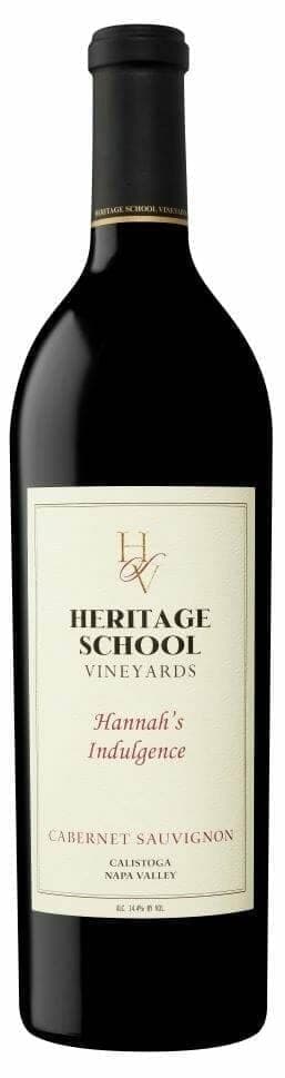 Bottle of Heritage School Vineyards Hannah's Indulgence Cabernet Sauvignon