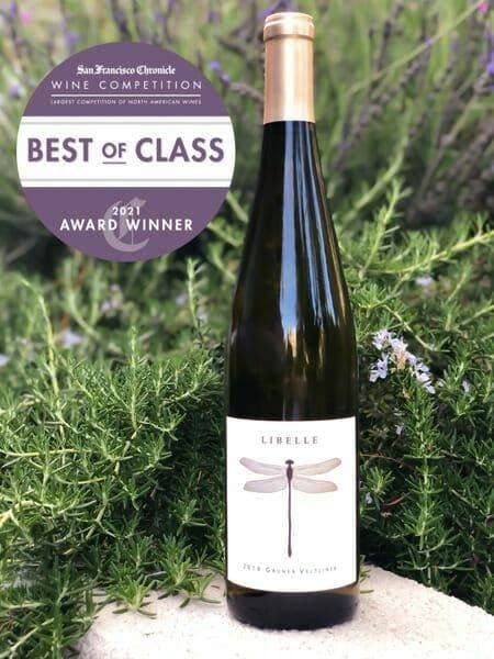 Libelle Gruner Veltliner bottle with a Best of Class award badge