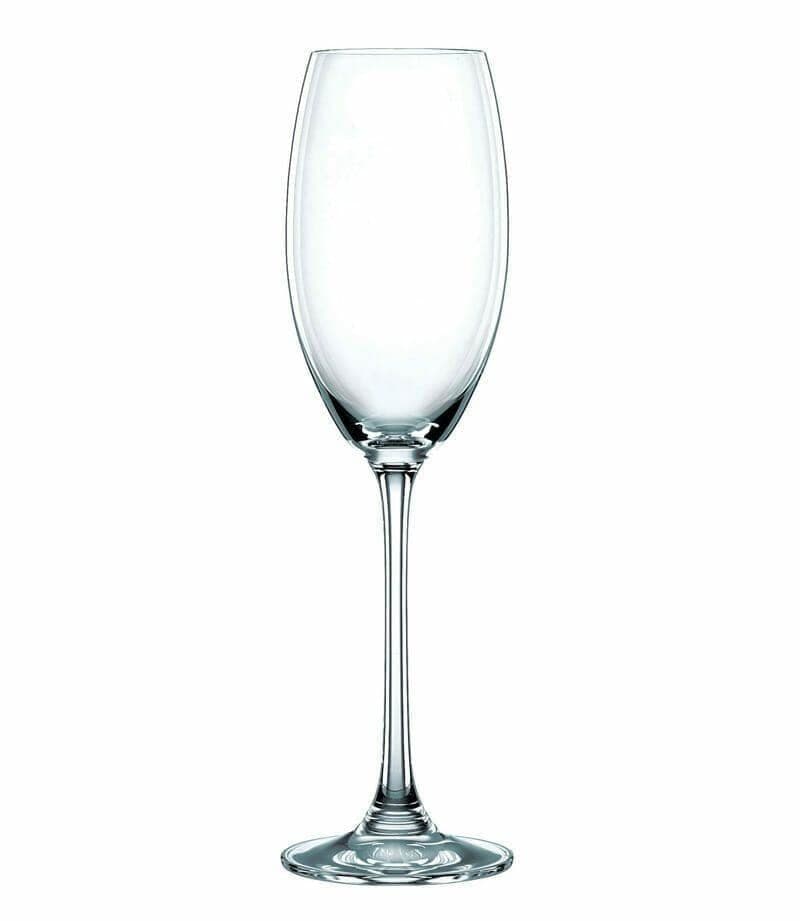 Nachtmann Vivendi crystal champagne flute on white background