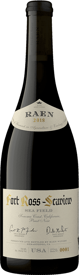 Raen Fort Ross-Seaview Sea Field pinot noir 2018 bottle label