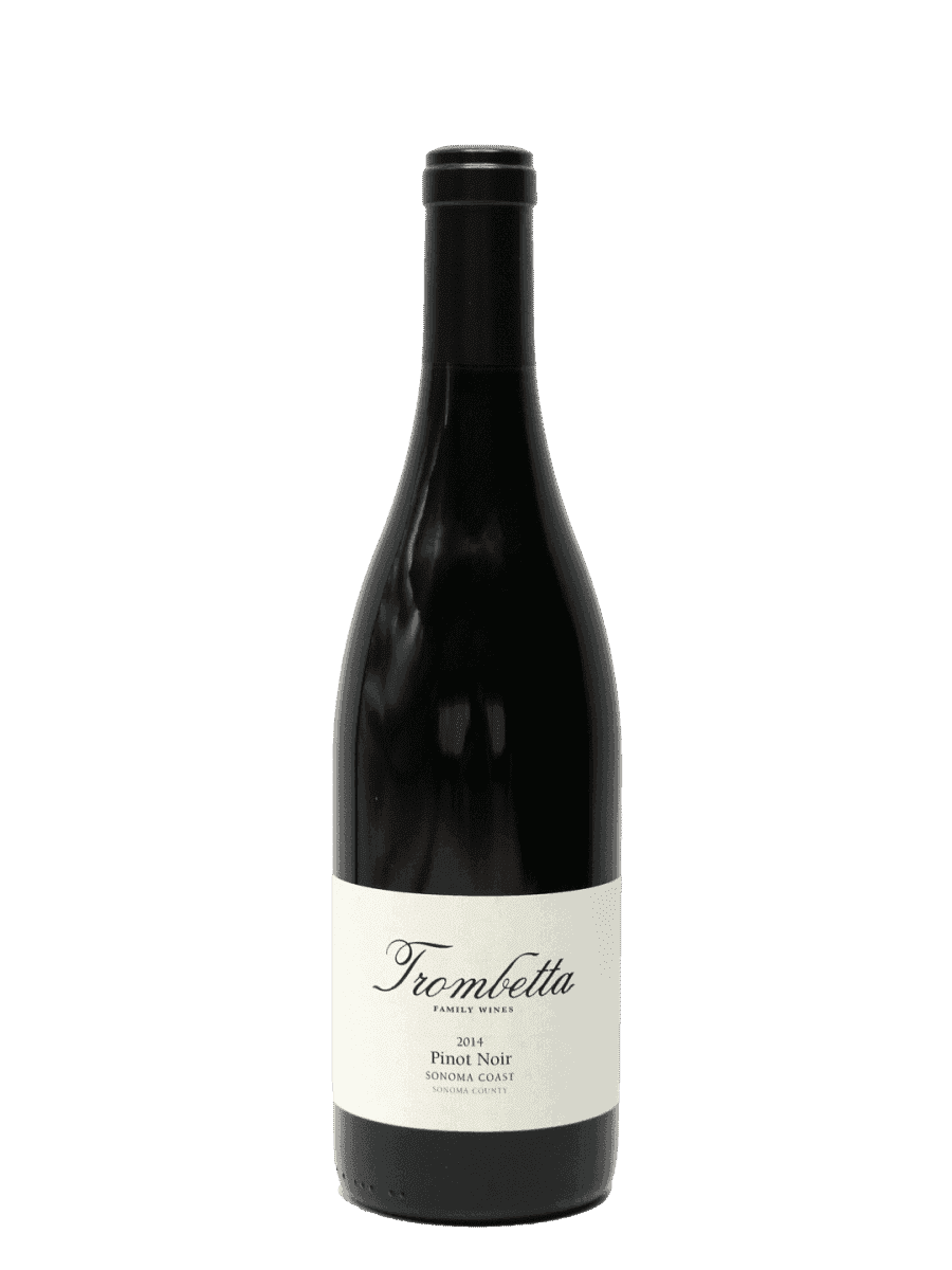 Trombetta 2017 Sonoma Coast Pinot Noir bottle on white background
