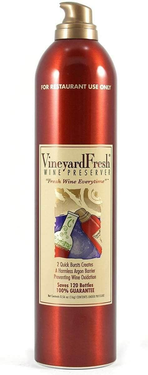 Vineyard Fresh Argon Gas wine preserver can, red label