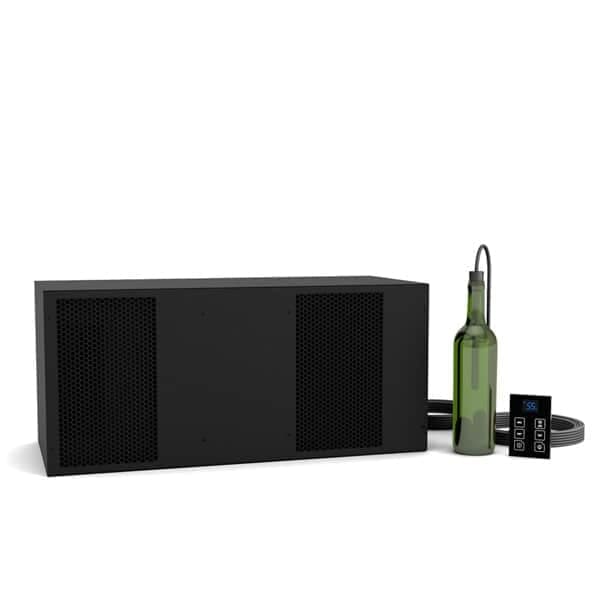 WhisperKOOL Mini ceiling-mount cooling unit with wine bottle probe