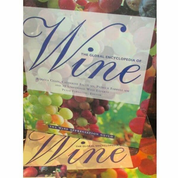 The Global Encyclopedia of Wine book cover with grape cluster artwork