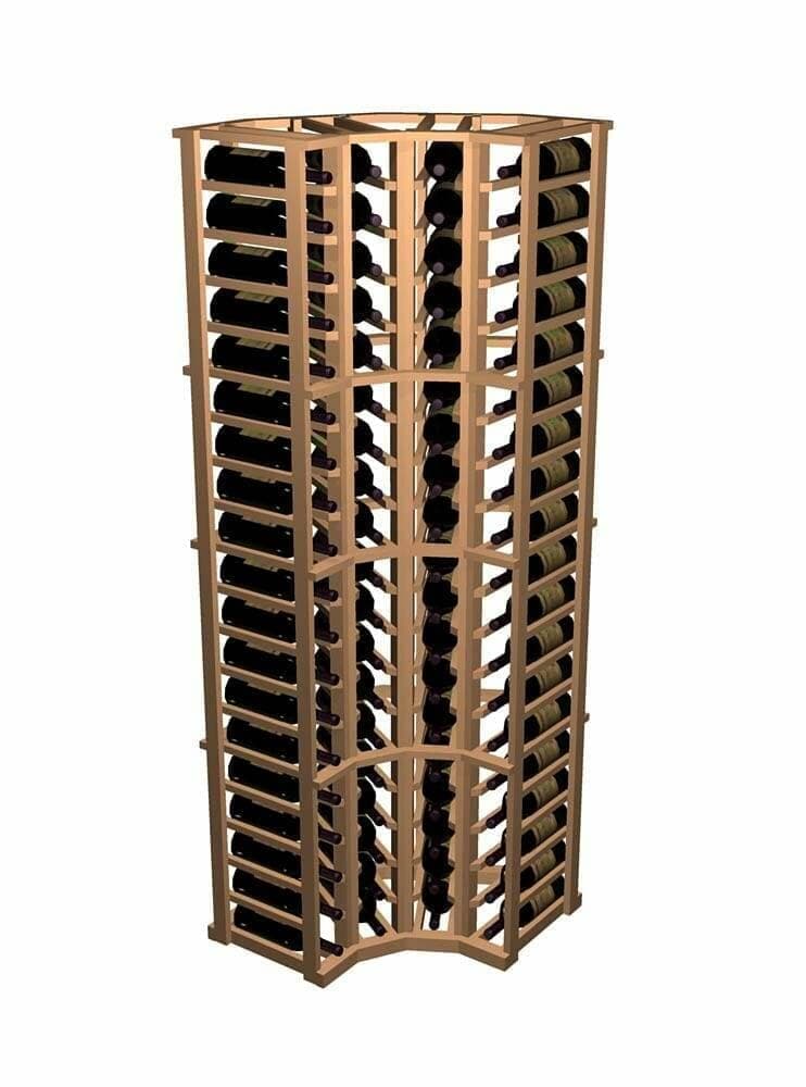 Curved-corner wine rack in Prime Mahogany finish, cutout view