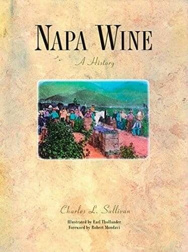 Napa Wine: A History book cover with a painted harvest scene
