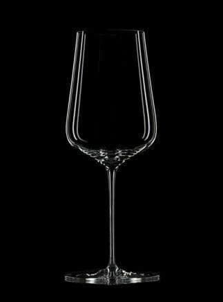 Zalto Universal crystal wine glass on black background