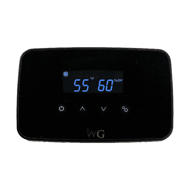 Wine Guardian remote interface controller with digital display, studio shot