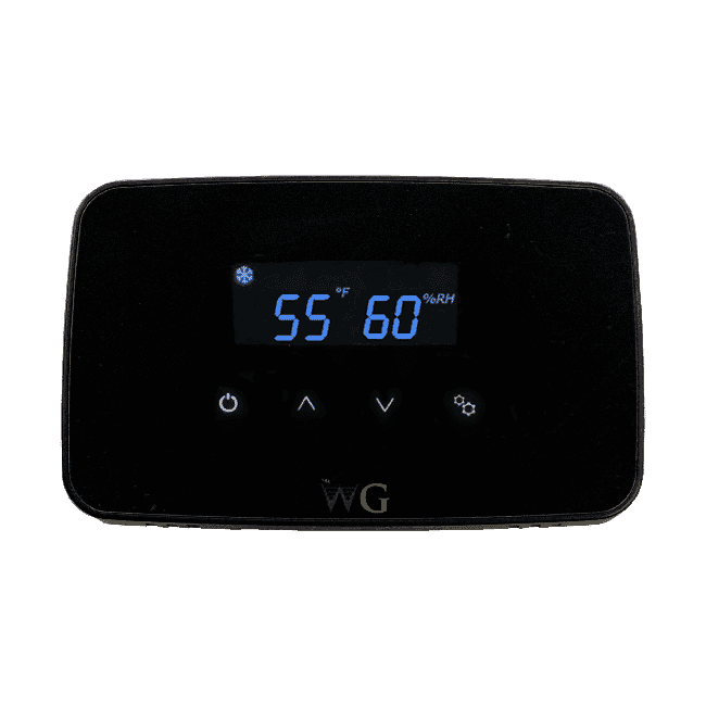 Wine Guardian remote interface controller with digital display, studio shot