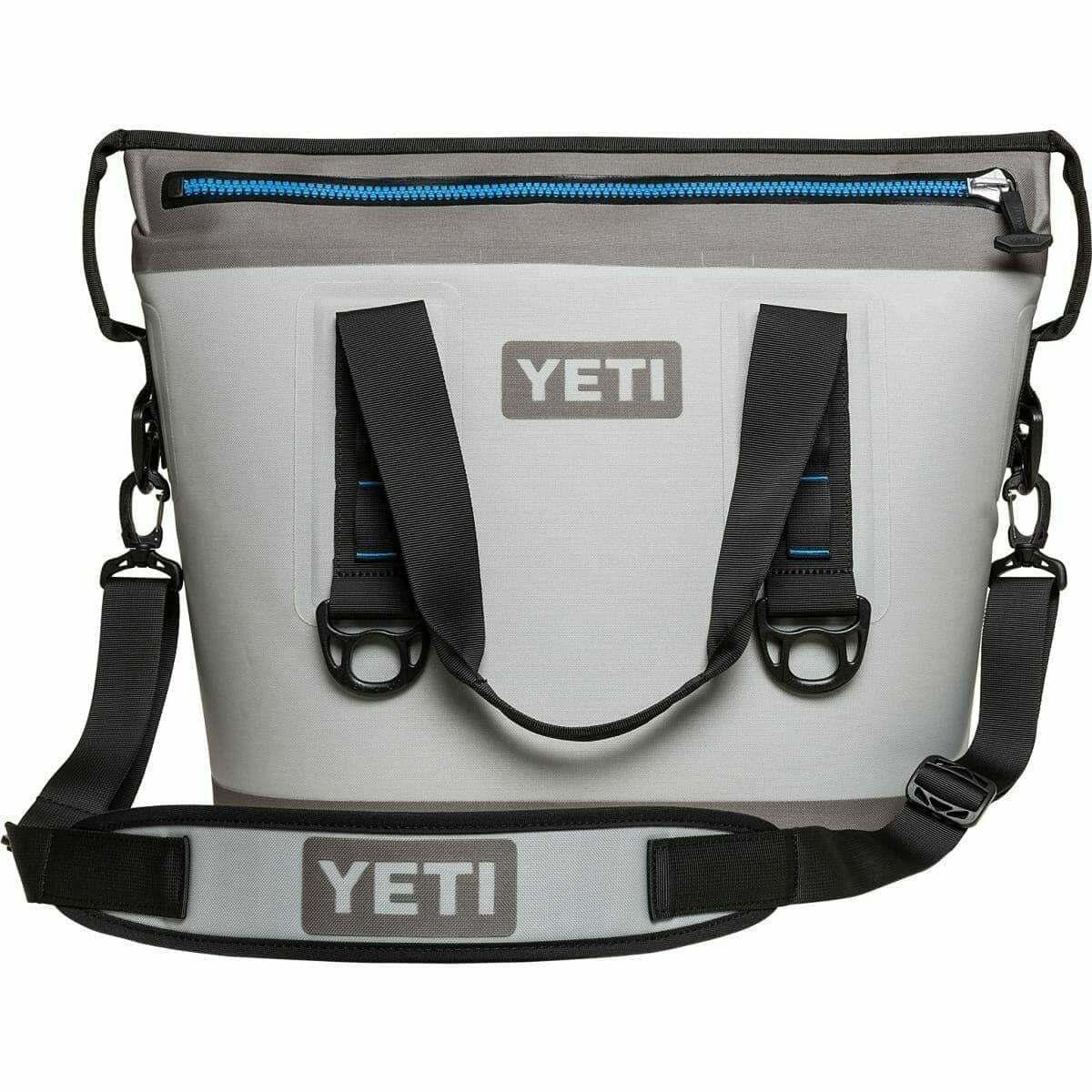 YETI Hopper Two 20 soft-sided cooler in fog gray on white background