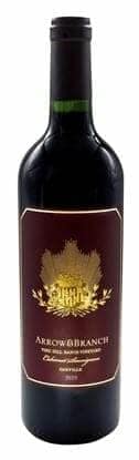 Arrow & Branch Cabernet Sauvignon bottle with a burgundy crest label