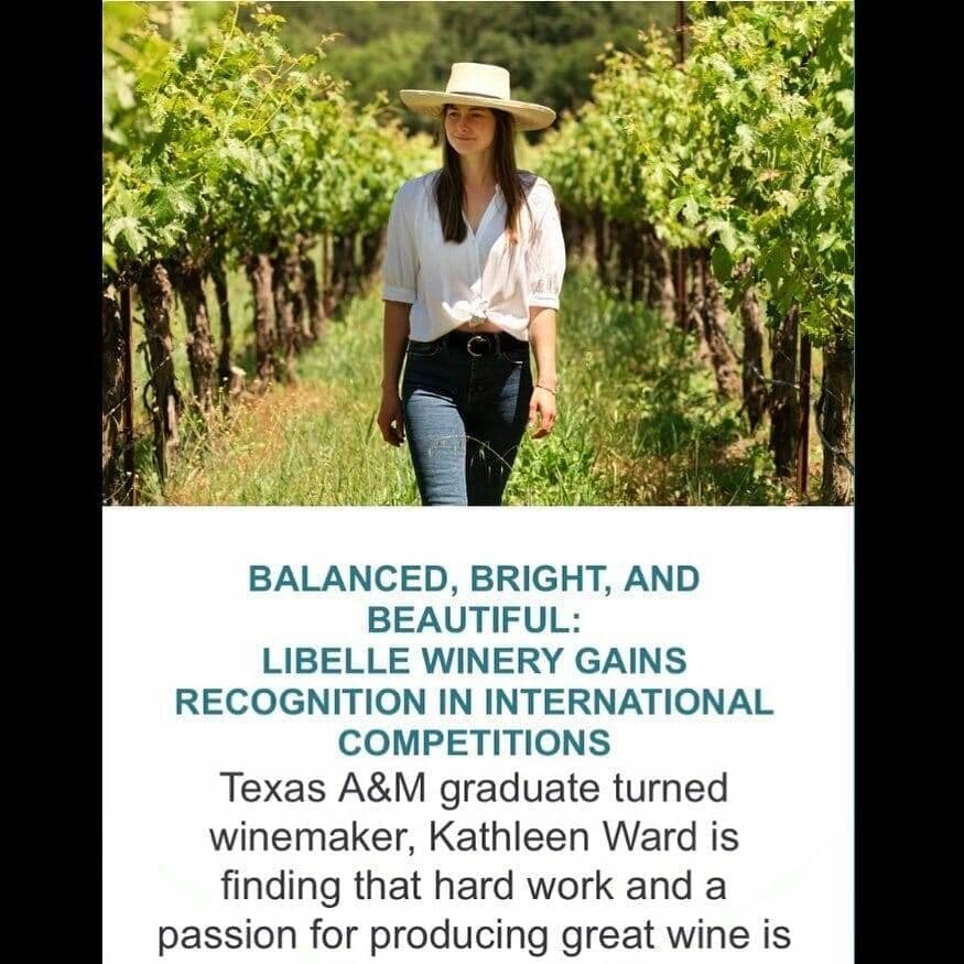 Article screenshot: Libelle Winery winemaker walking through a vineyard