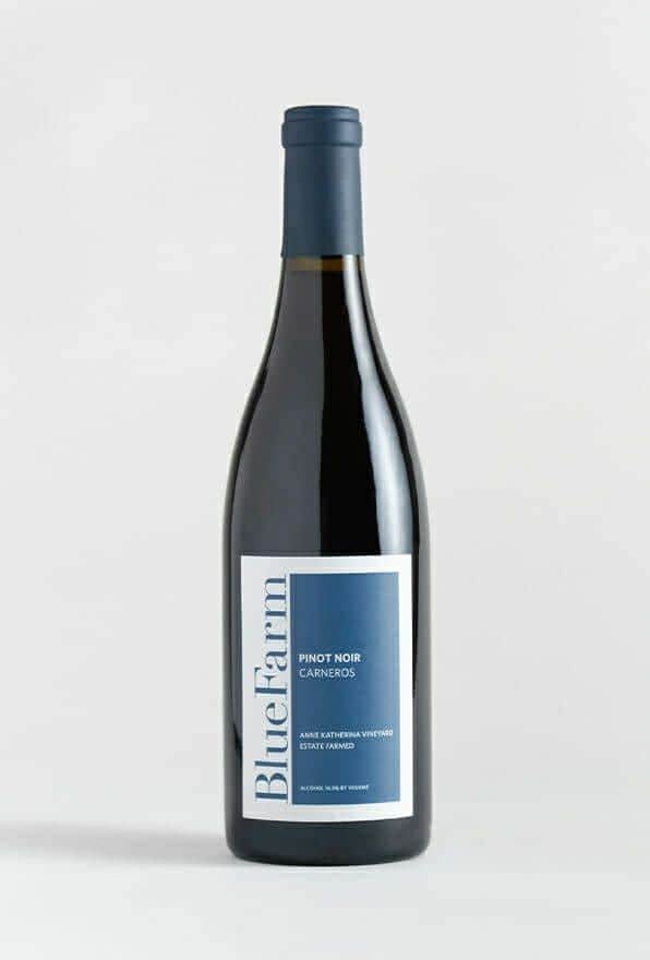 BlueFarm 2018 Carneros Pinot Noir bottle on white background