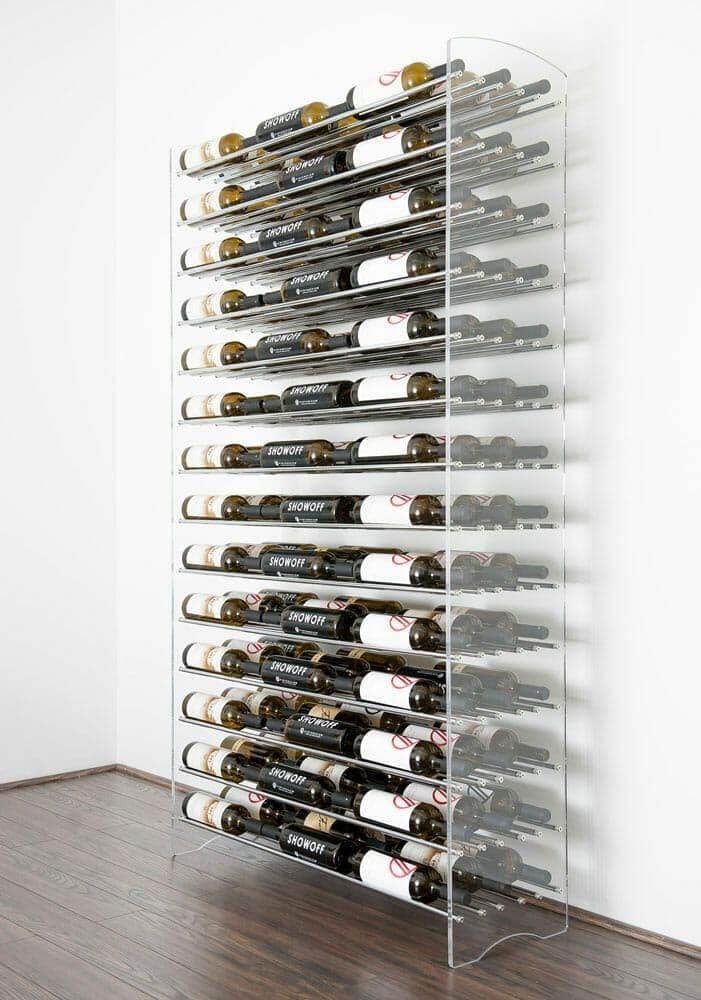 Evolution Series 6 freestanding wine rack loaded with wine bottles