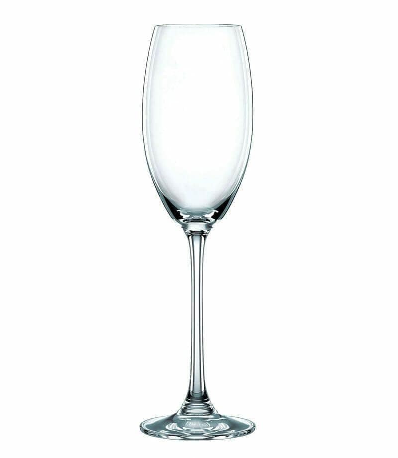 Nachtmann Vivendi crystal champagne flute on white background
