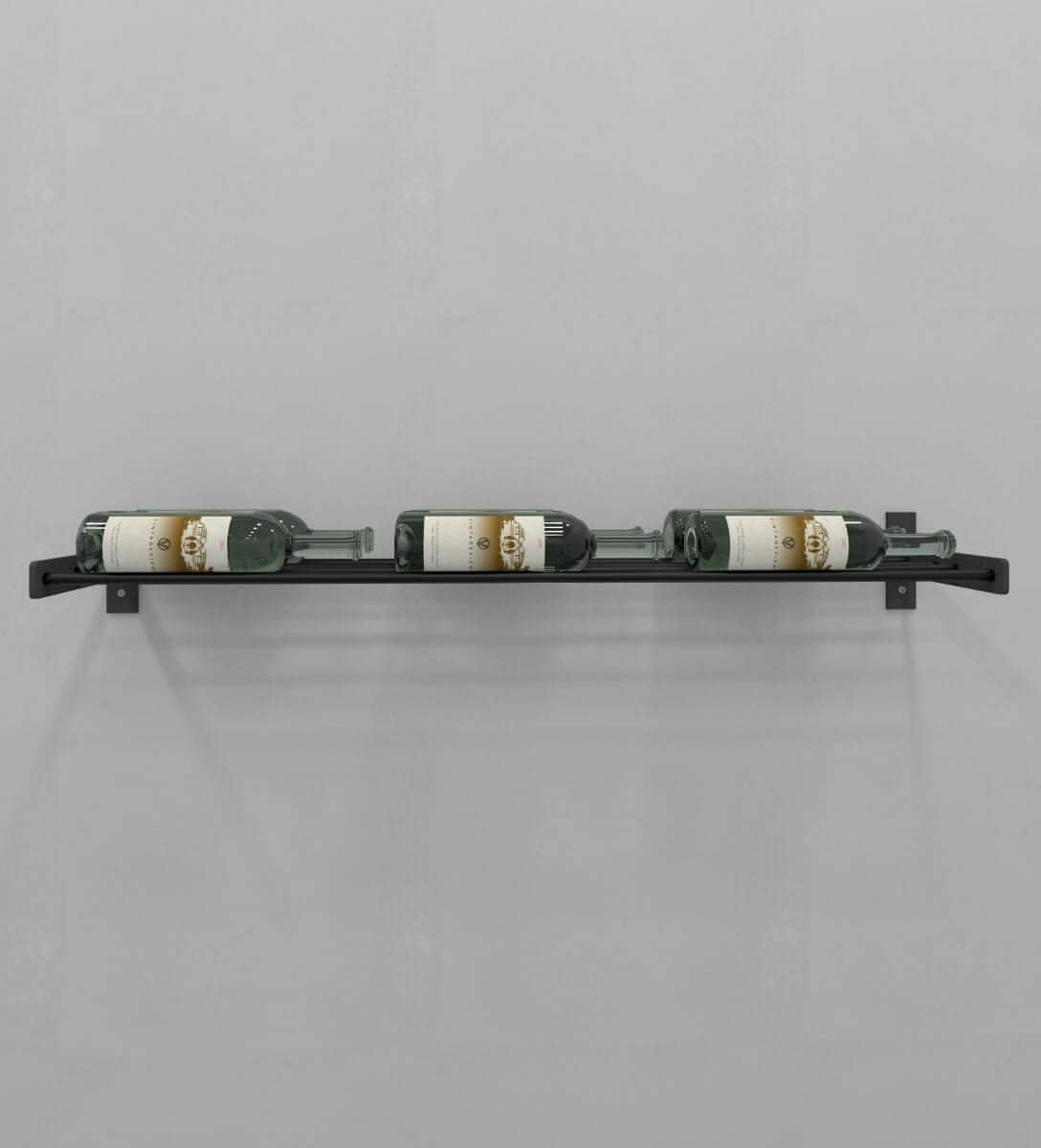 Evolution Series Wine Wall 5-inch rack with three bottles, side view