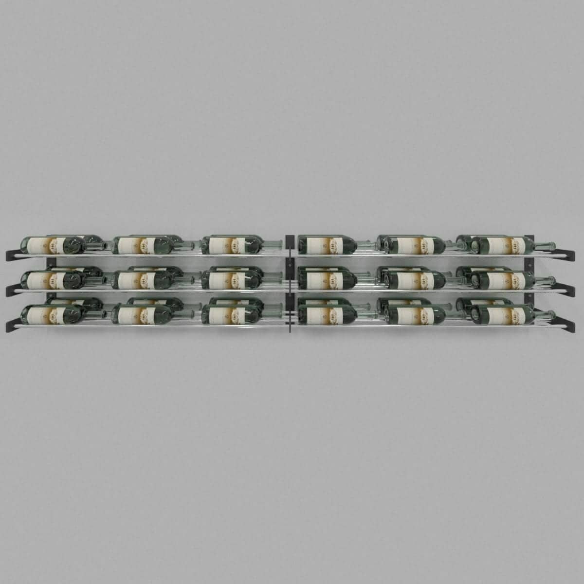 Evolution Series Wine Wall 15-inch rack with six wine bottles