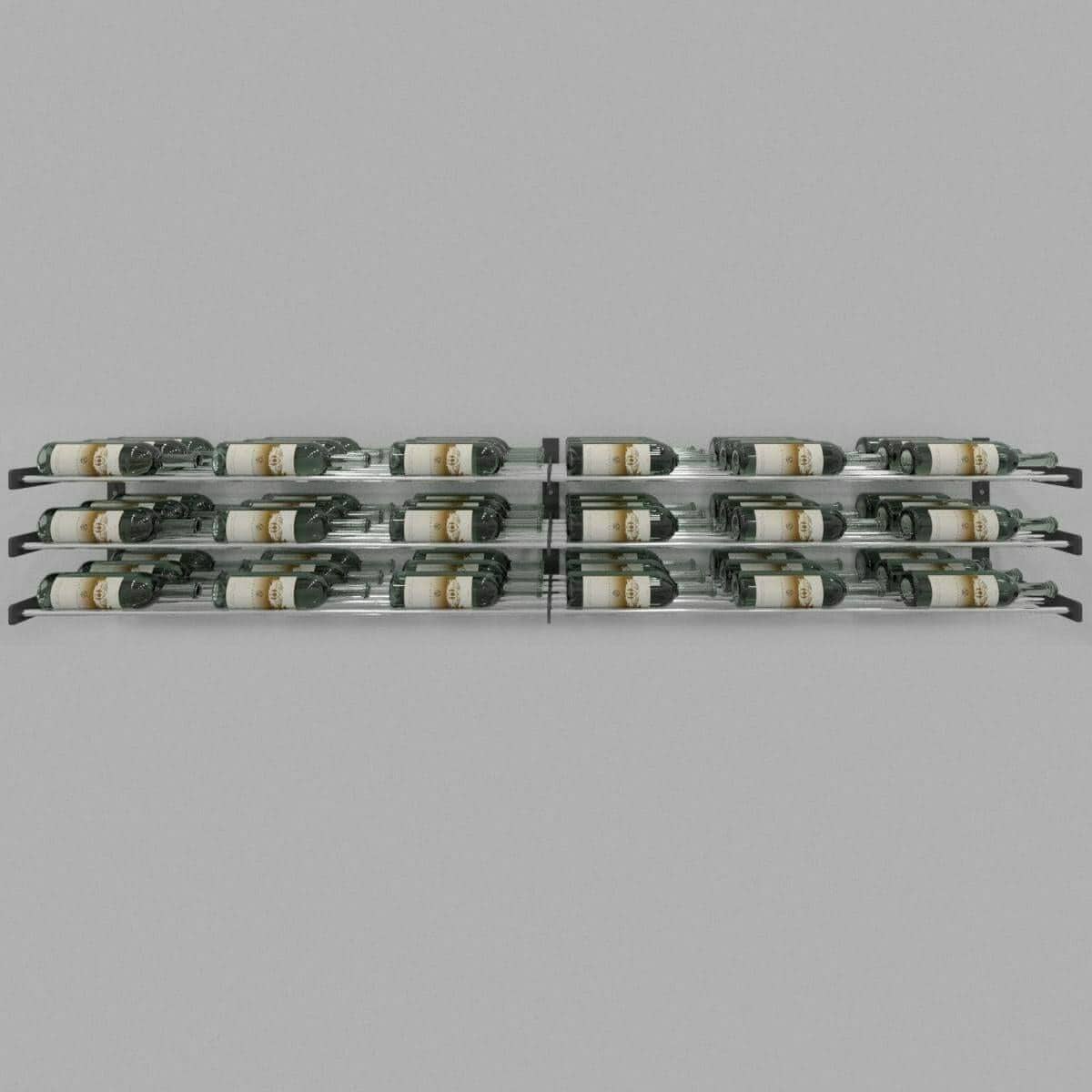 Evolution Series Wine Wall 15-inch racks stacked with wine bottles