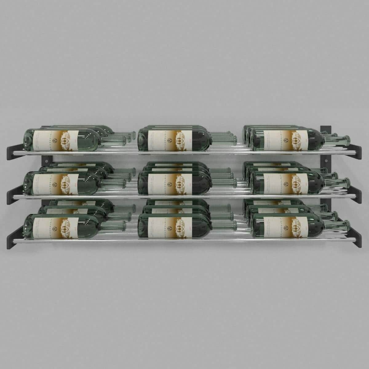 Evolution Series Wine Wall 15-inch rack, three rows of bottles