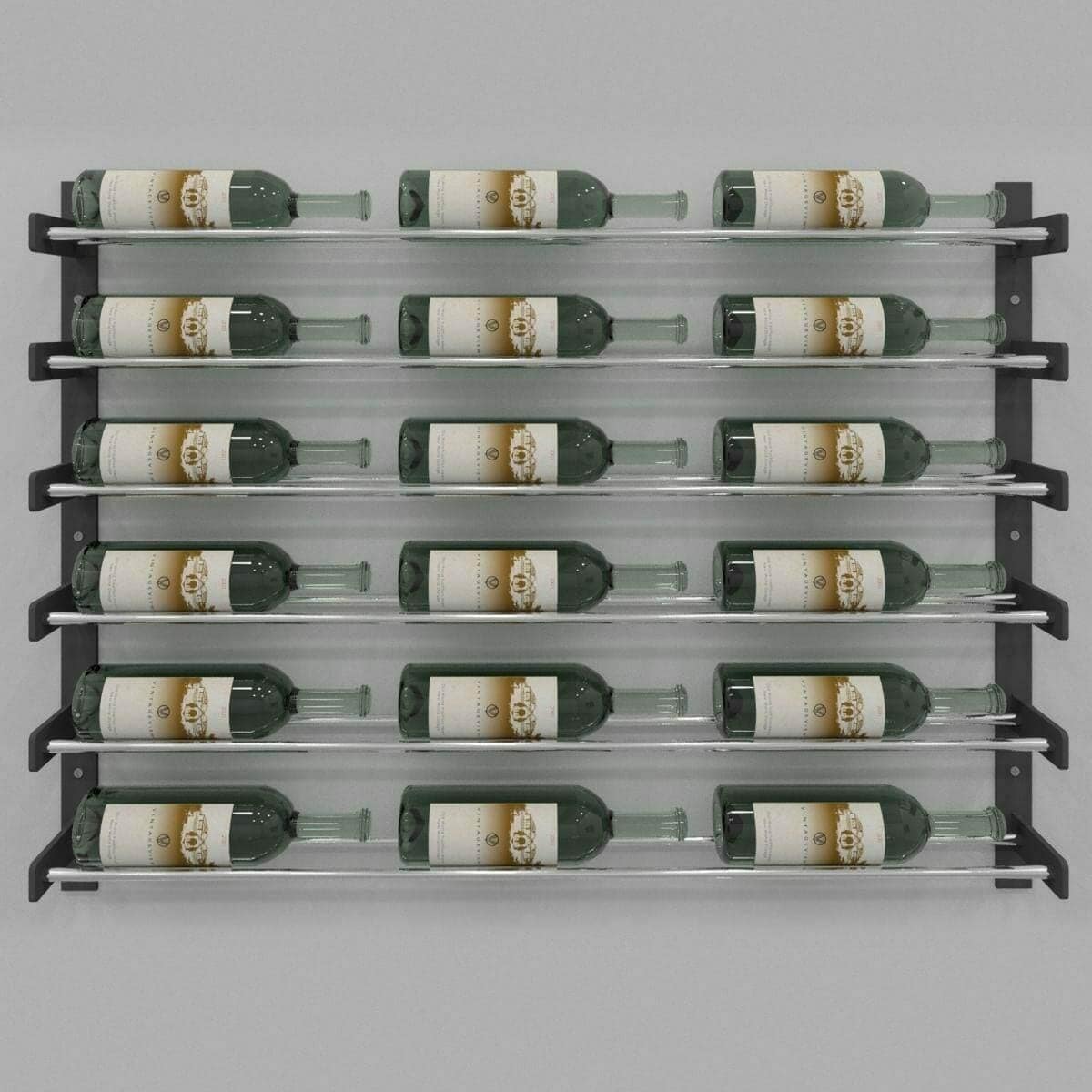 Evolution Wine Wall 30-inch rack holding rows of wine bottles