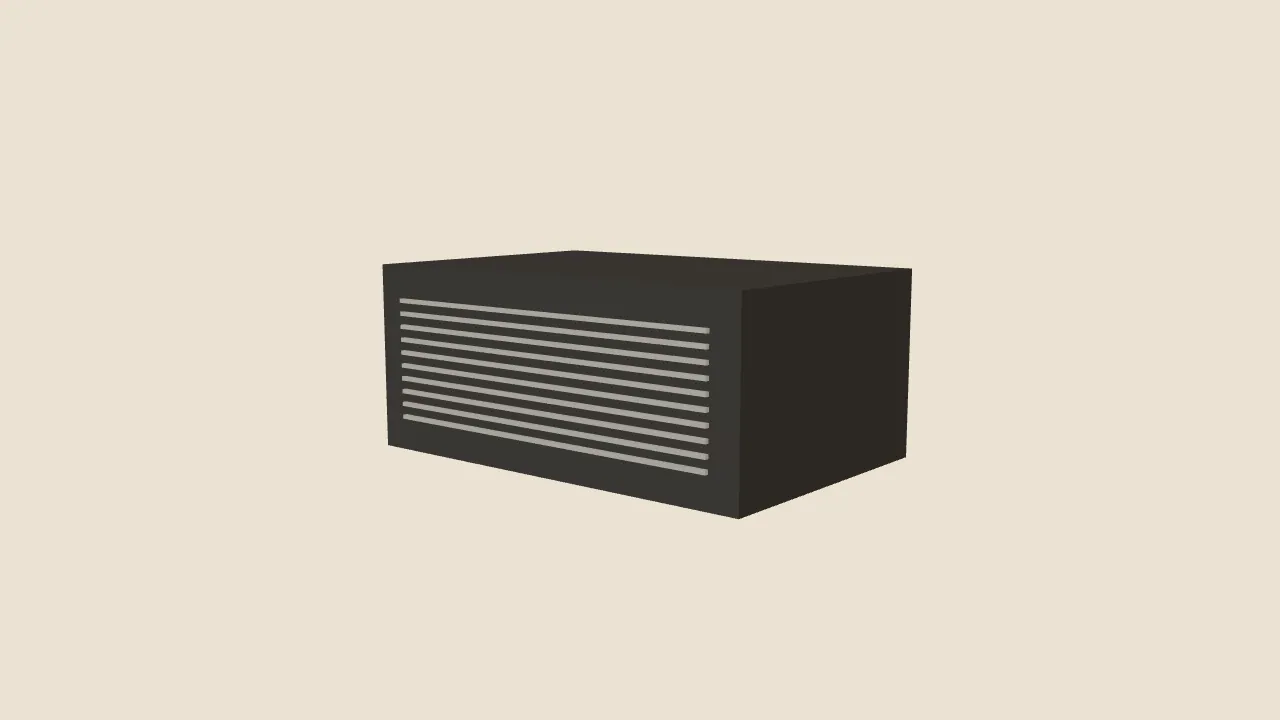 Wine Guardian D088 1 Ton Ducted Cooling Unit, drawn to its own dimensions.