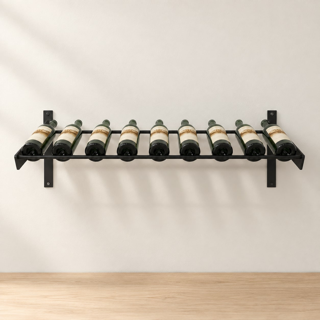 Evolution Series Wine Wall Presentation Row Wine Rack (9 bottles)