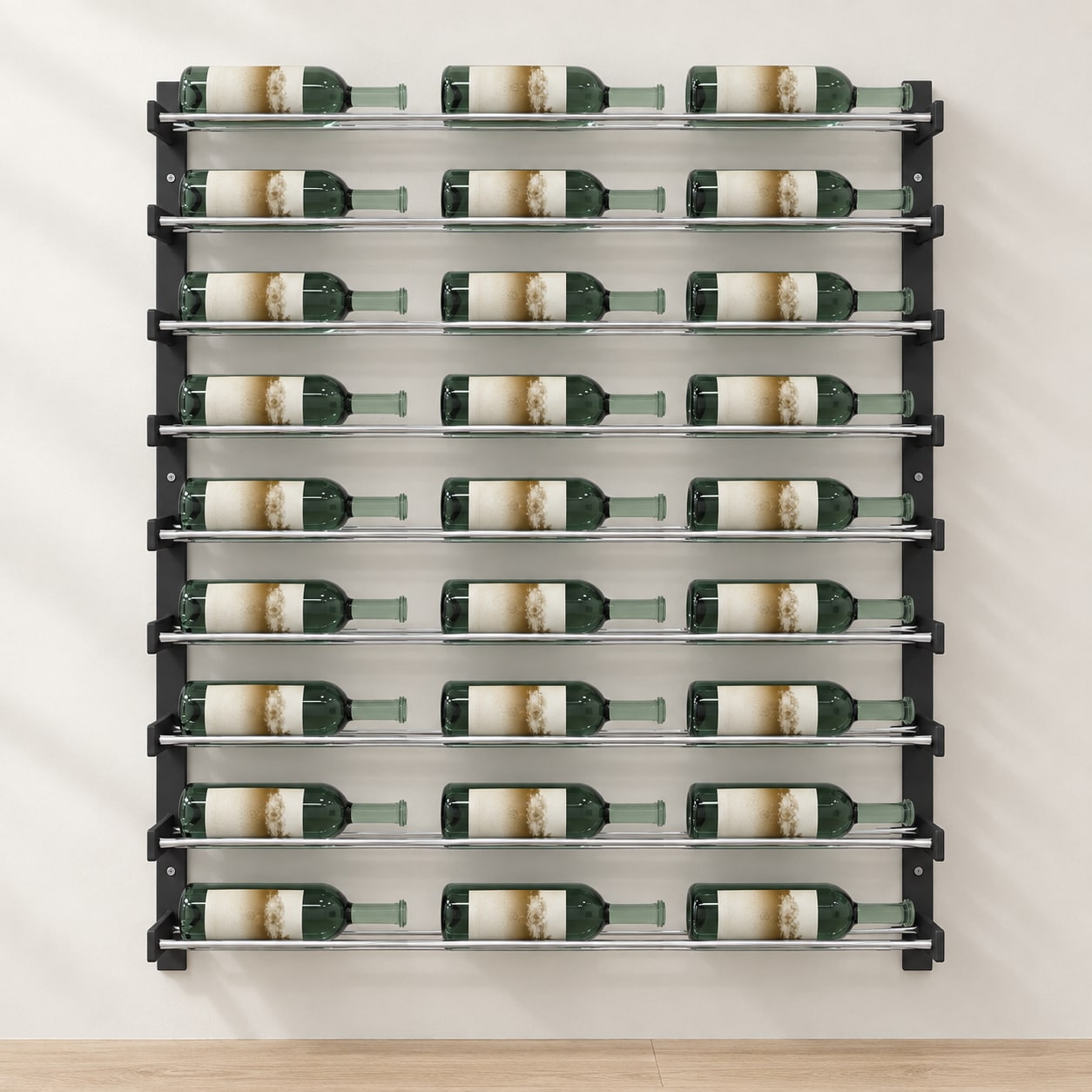 Evolution Wine Wall 45″ Wall Mounted Wine Rack (27 to 81 bottles)