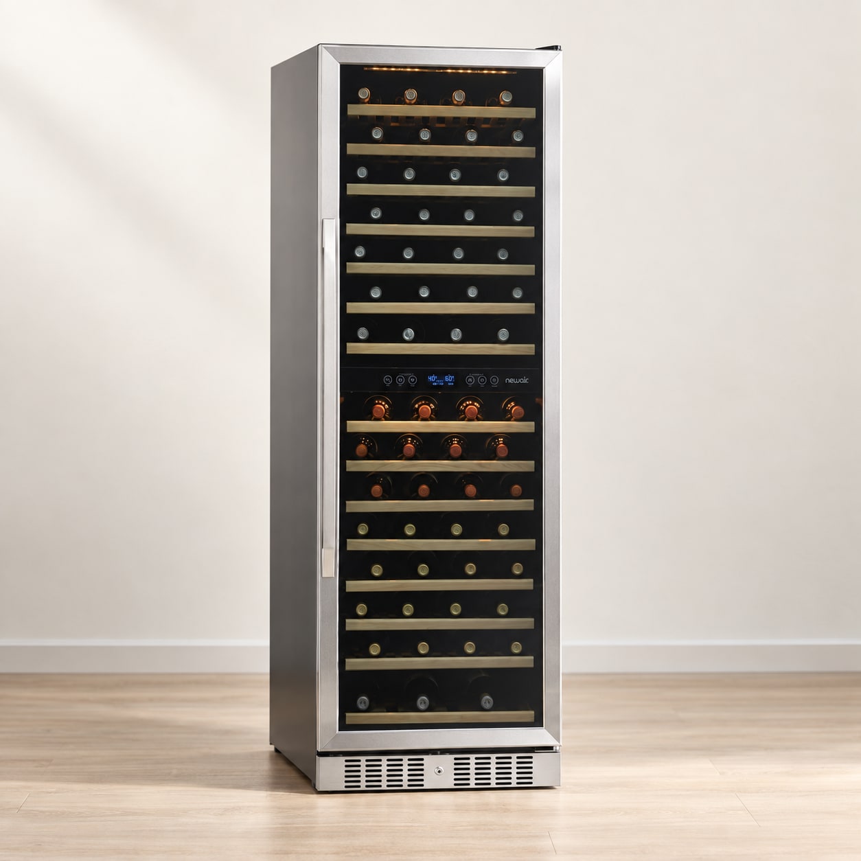 NewAir 27” 160 Bottle Built-in Dual Zone Compressor Wine Fridge