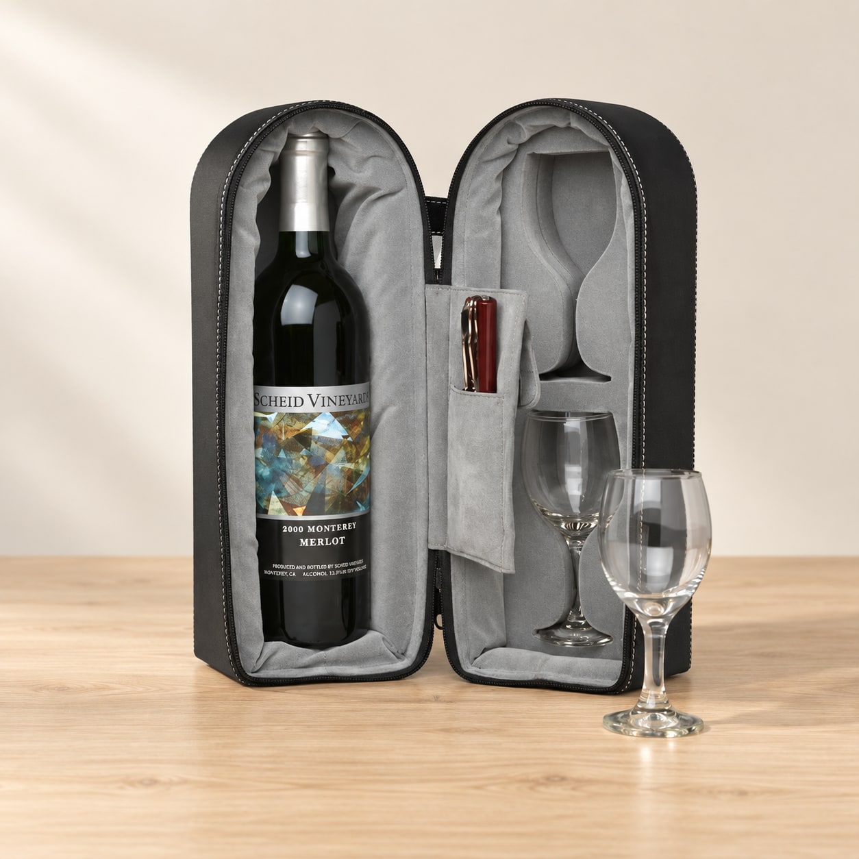 Travel Wine and Glass Holder