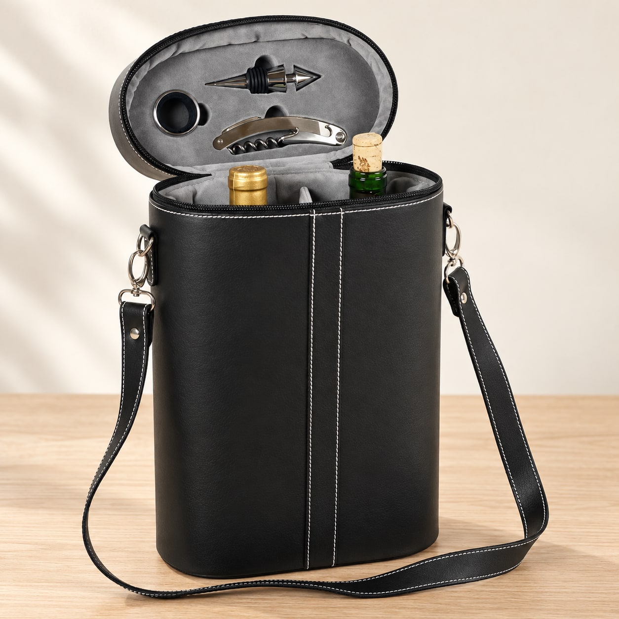 Two Bottle Wine Travel Case