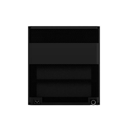 Rear panel of the WhisperKOOL Extreme 3500ti with power and audio jack ports