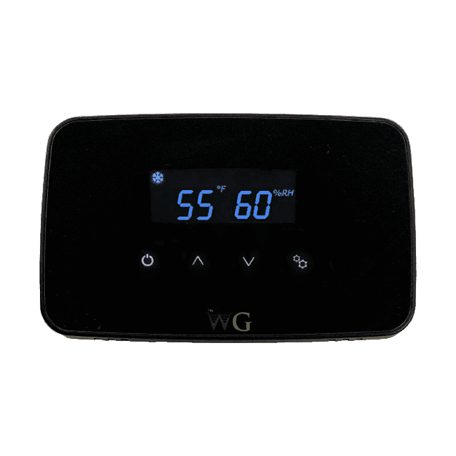 Wine Guardian remote interface controller with digital display, studio shot