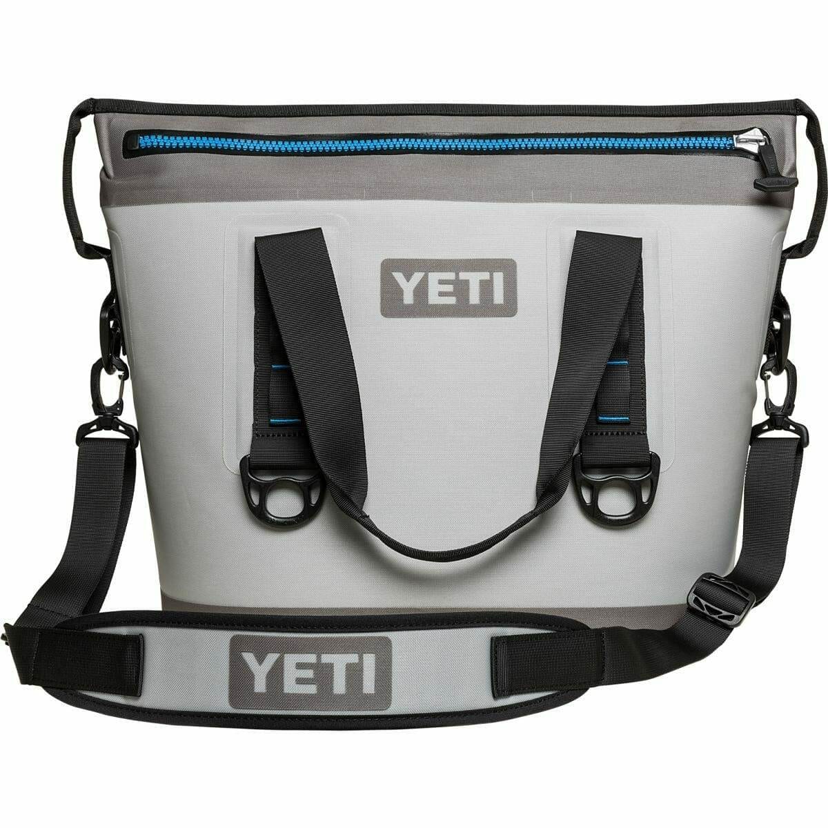 YETI Hopper Two 20 soft-sided cooler in fog gray on white background
